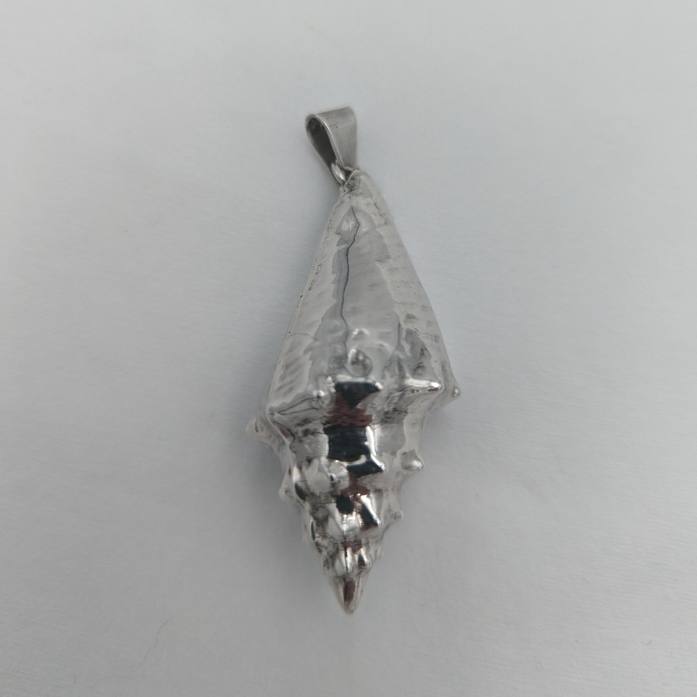 Taxco 925 Conch Shell Pendant 3.5"